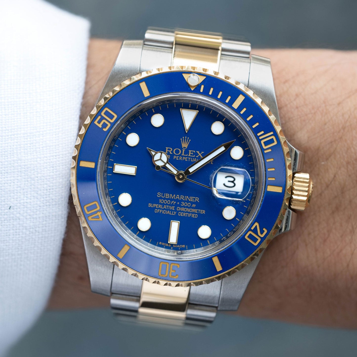 Rolex Submariner  "Bluesy" Full-Set ref.116613LB  del 2013