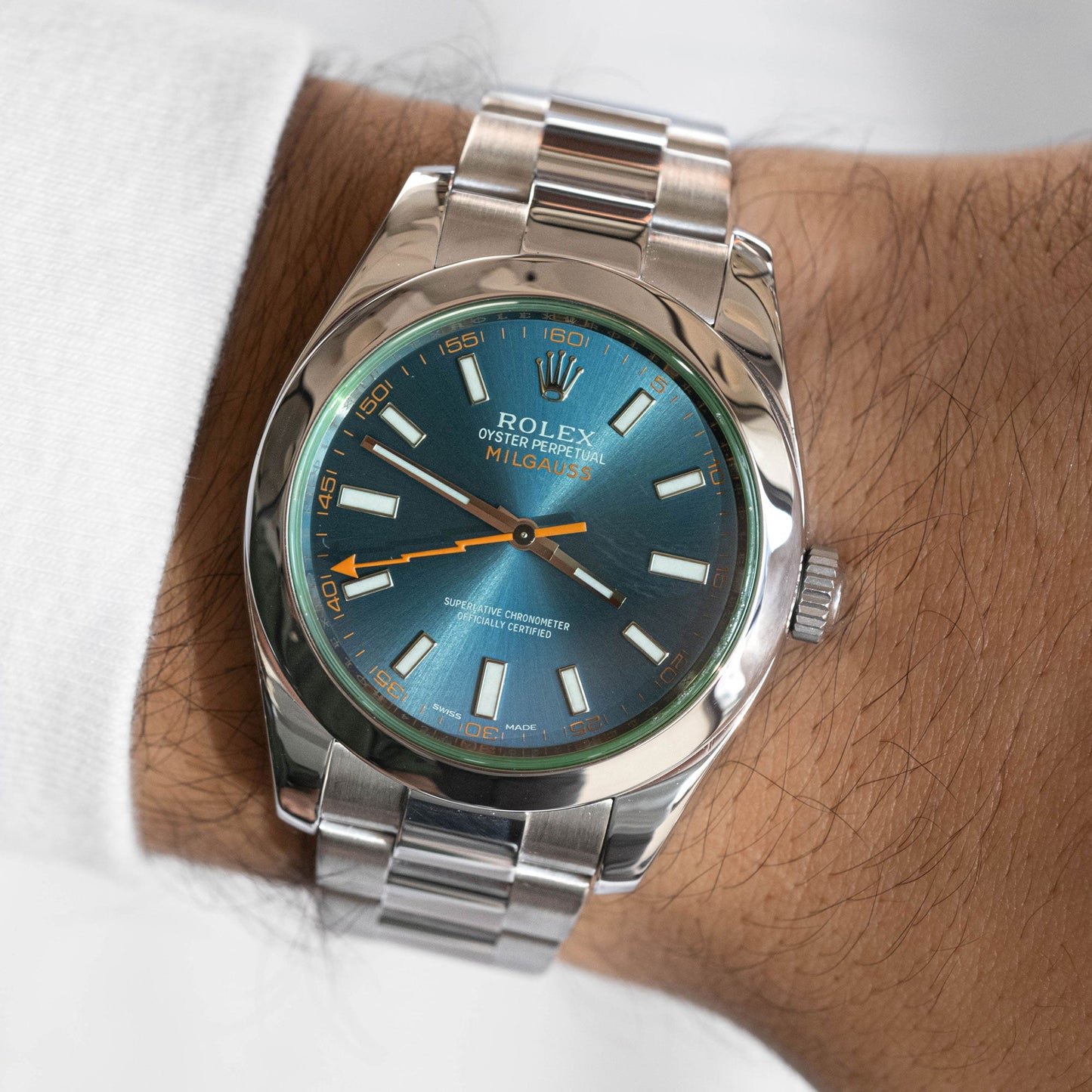 Rolex Milgauss "Z Blue Dial" ref.116400GV del 2014 "Fullset"