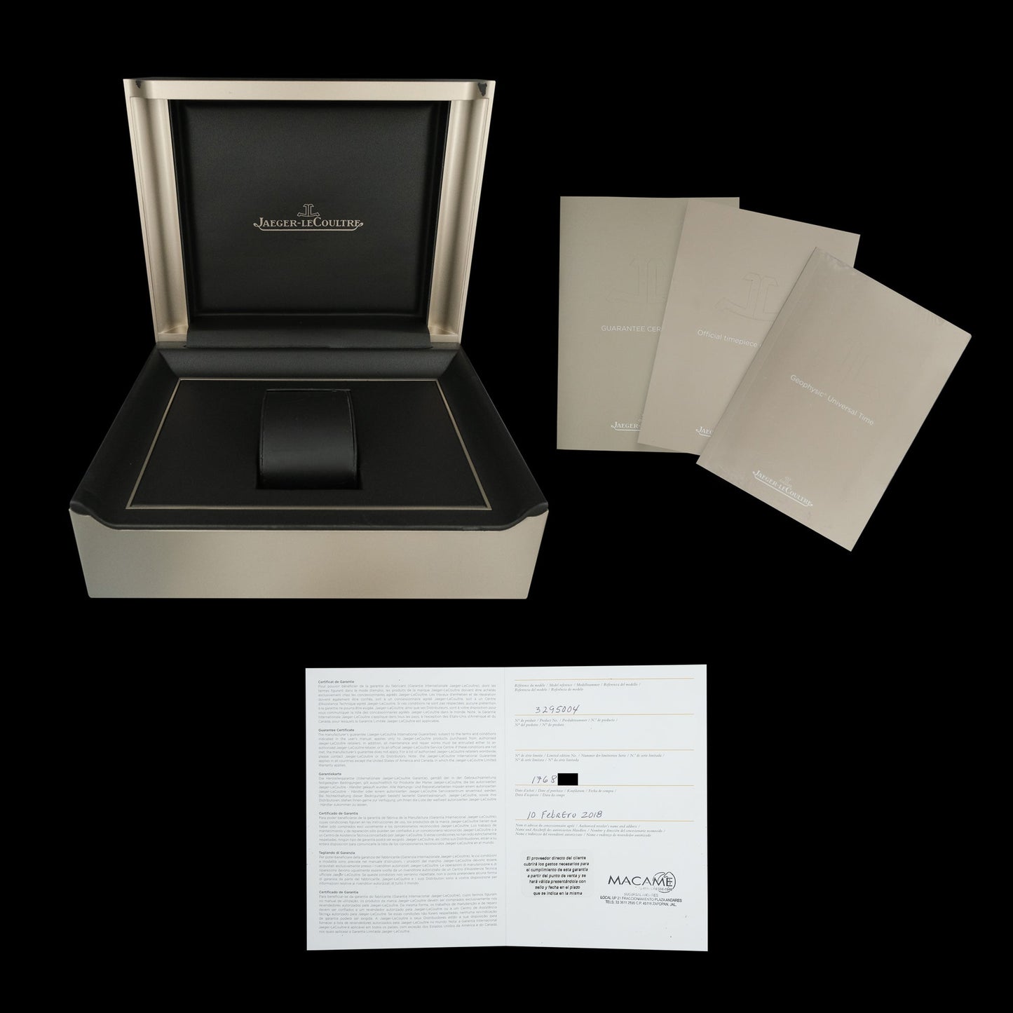 Jaeger LeCoultre Master Geographic 176.8.29.S Full-Set de 2018