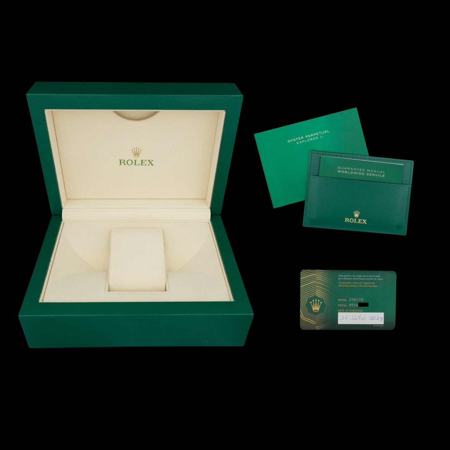 Rolex Explorer II 226570 Full-Set NUEVO 2024