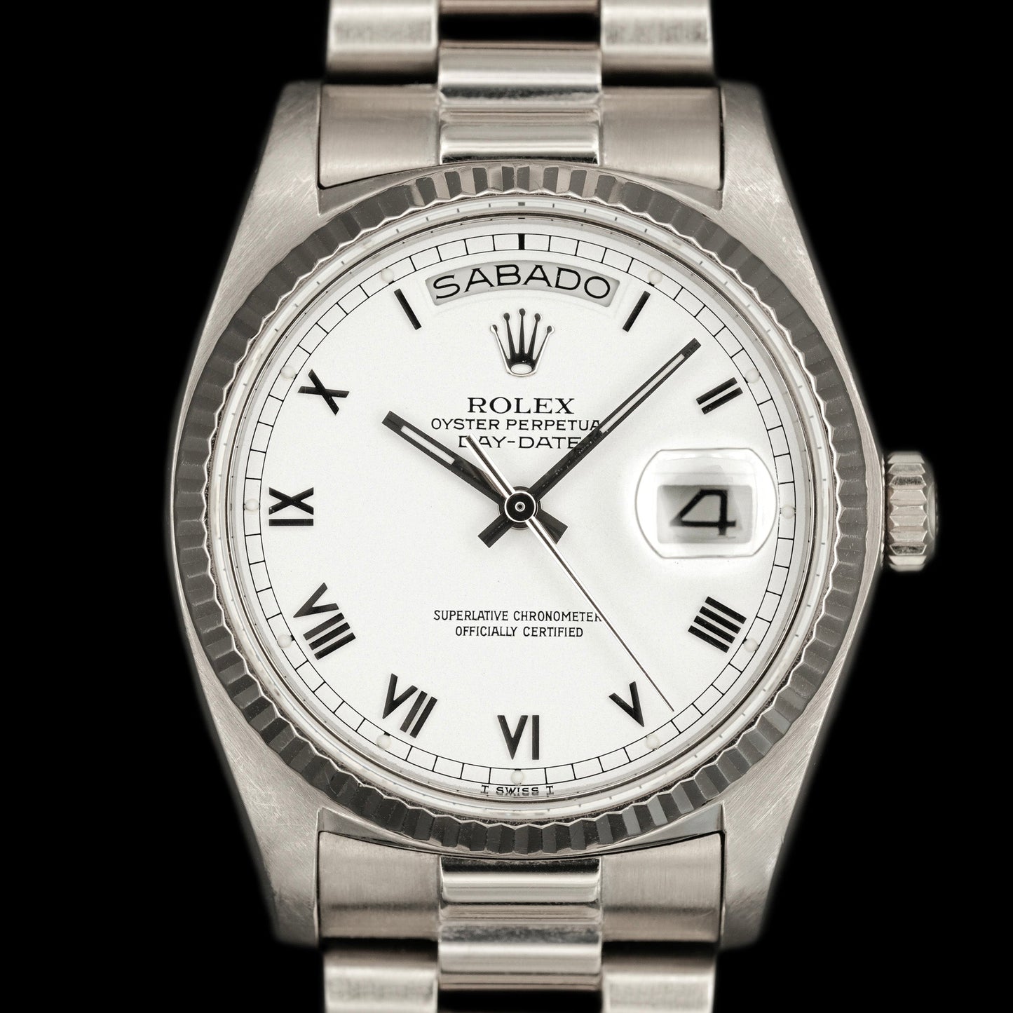 Rolex Day Date Stick Roman Dial 18239 de 1989
