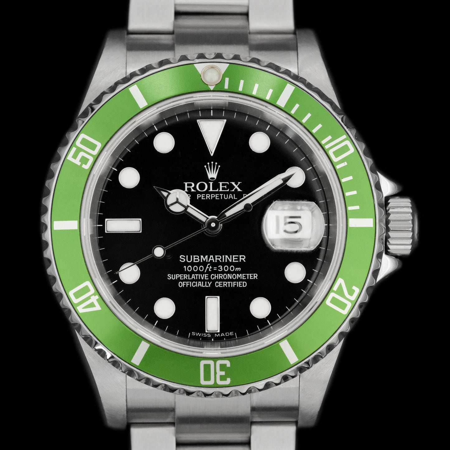 Rolex Submariner date Kermit Slim Four MK4 16610LV de 2008