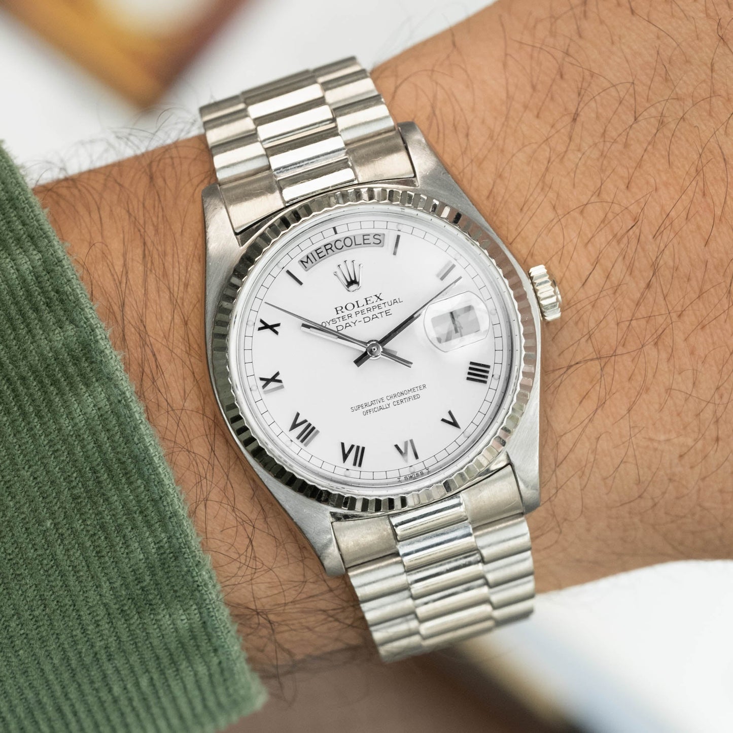 Rolex Day Date Stick Roman Dial 18239 de 1989