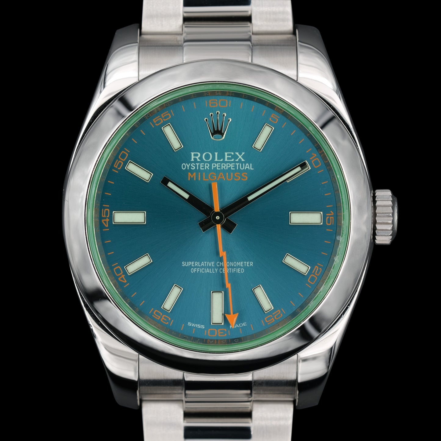 Rolex Milgauss "Z Blue Dial" ref.116400GV del 2014 "Fullset"